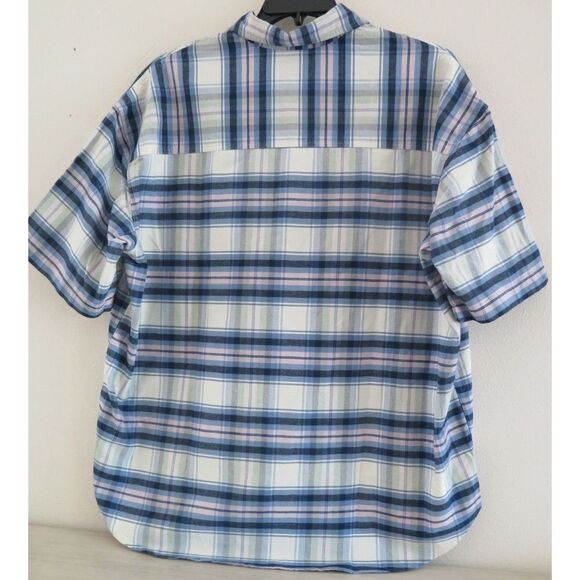 Levi's Men's Sz Large Multicolor Plaid Oversized Casual S/S Button Up Shirt - Picture 2 of 7